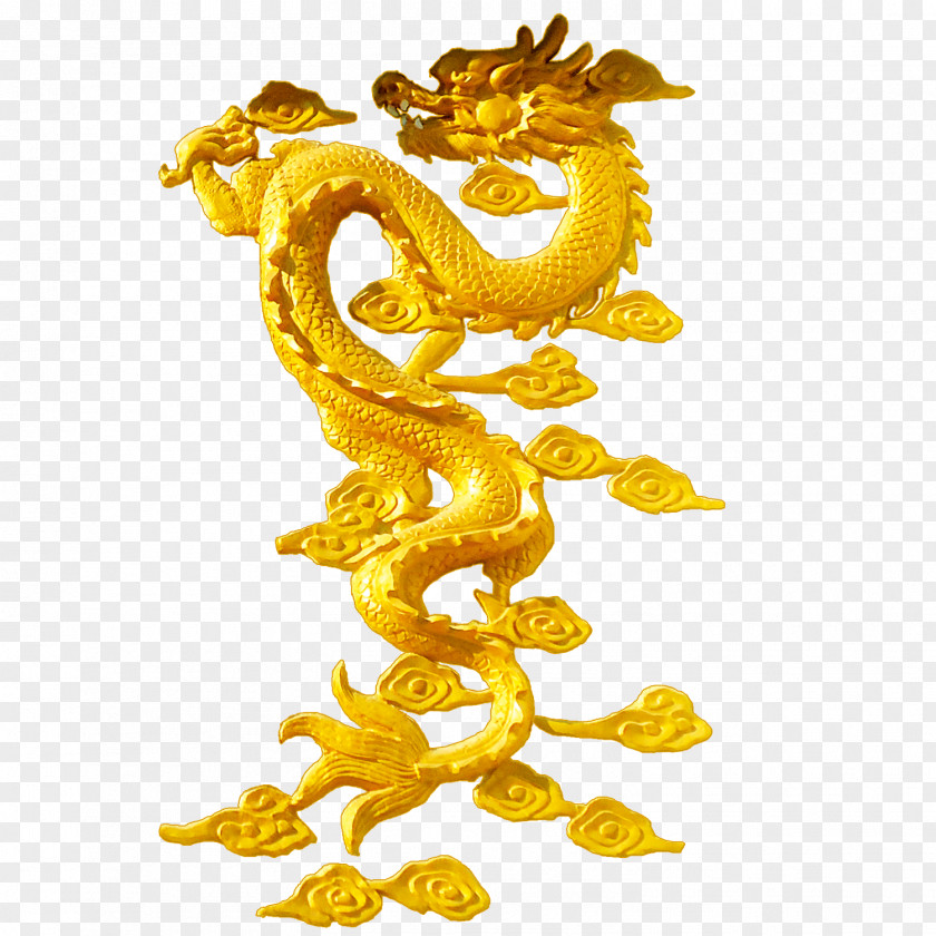 Golden Dragon Chinese PNG