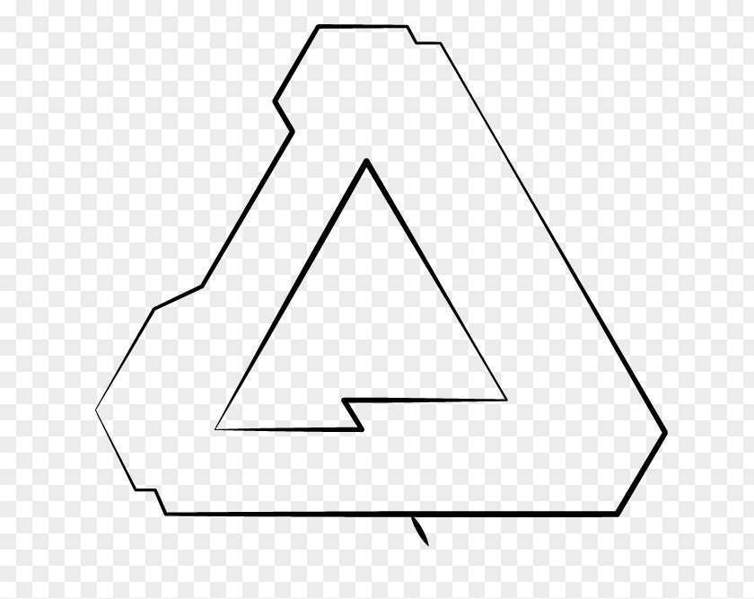 Triangle Line Art Font PNG