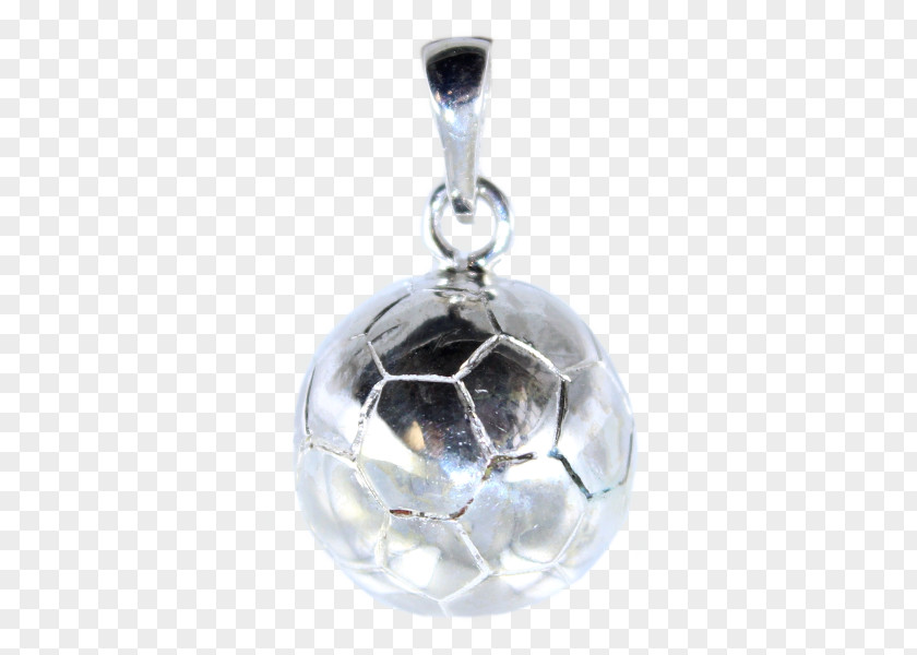 Ballon Football Locket Silver Body Jewellery PNG