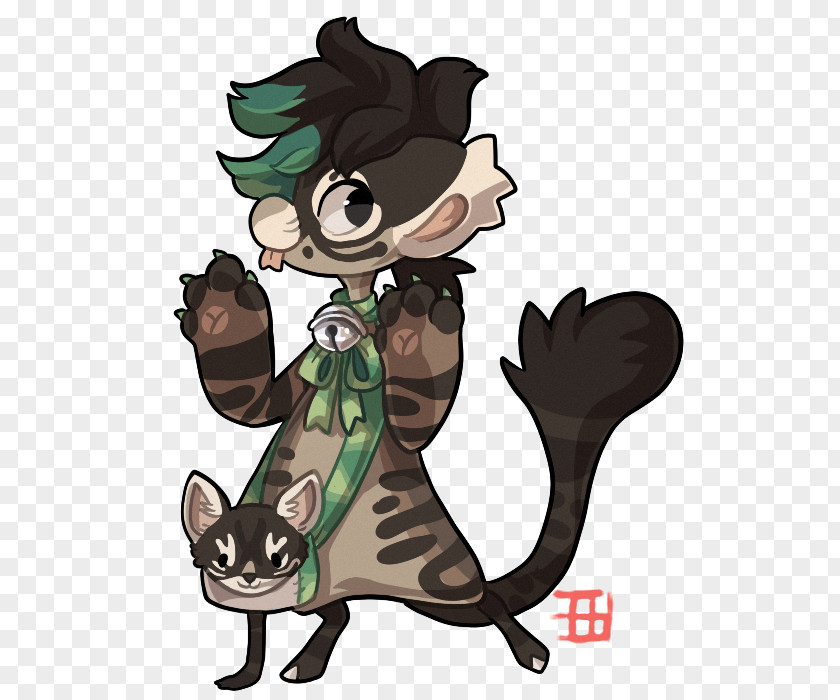 Bengal Cat Tail Species Charcoal PNG