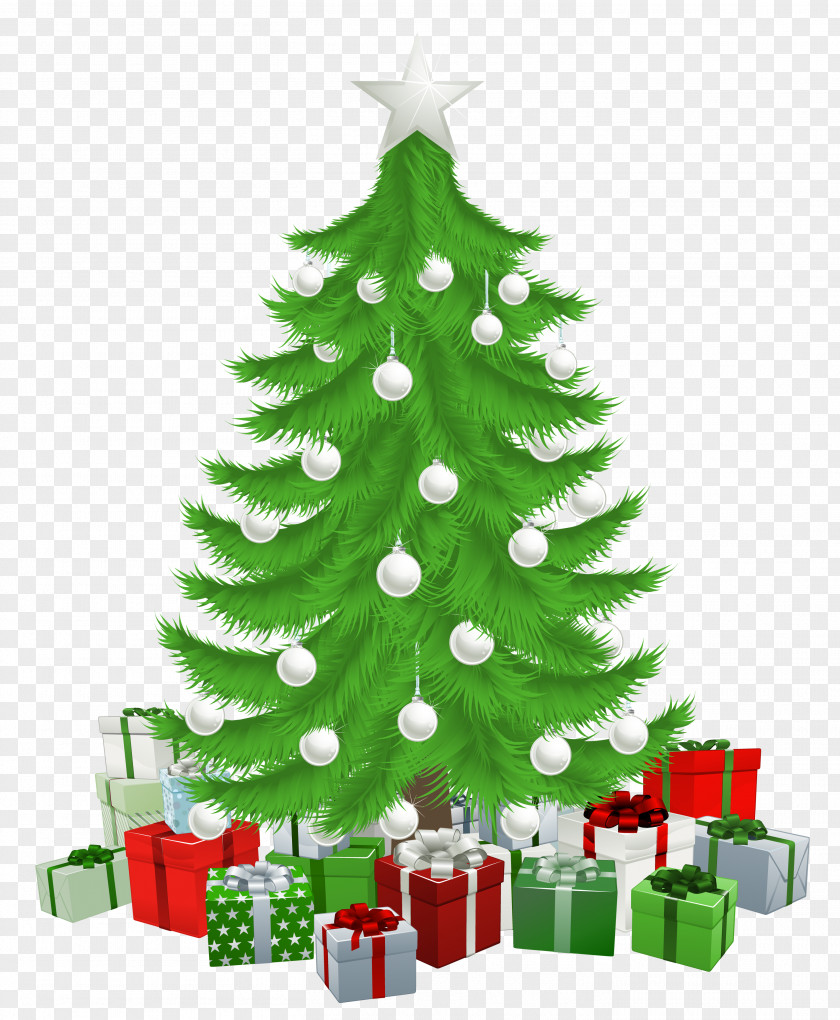 Transparent Christmas Tree With Presents Clipart Picture Gift Ornament Clip Art PNG