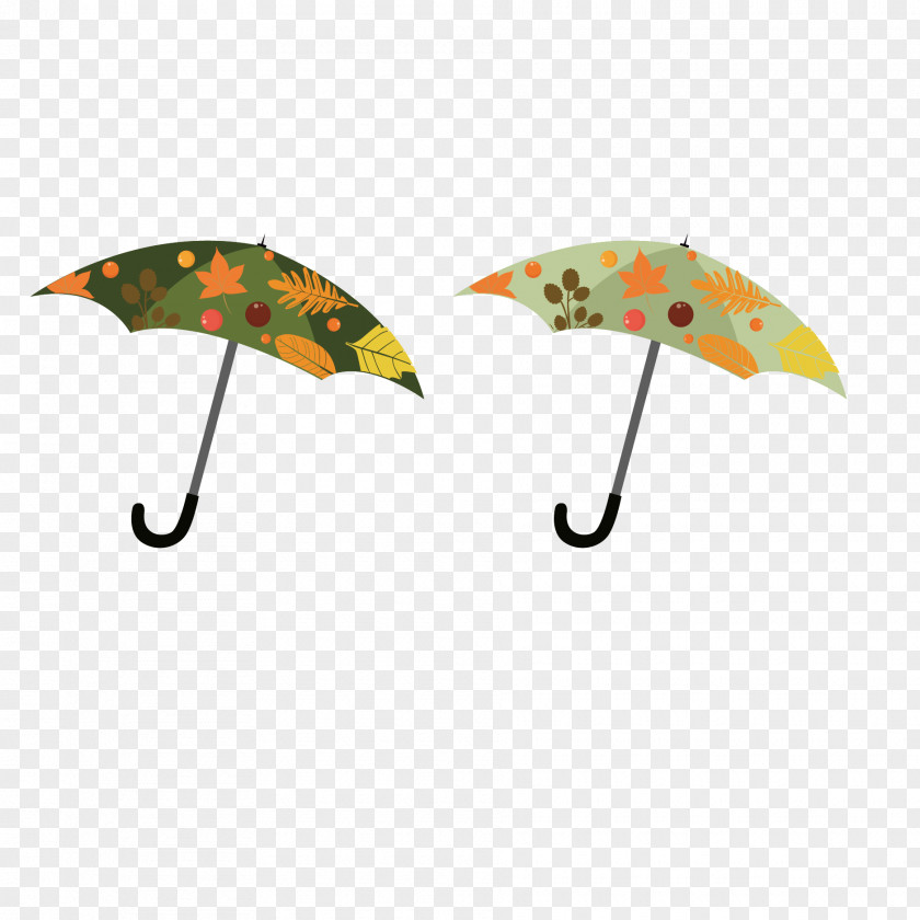 Vector Umbrella Autumn Leaf PNG