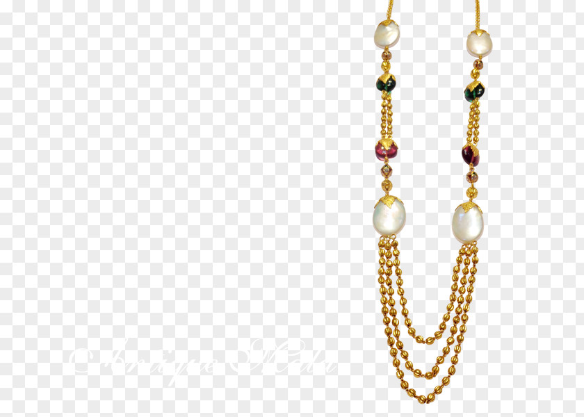 Jewellery Pearl Body Necklace PNG