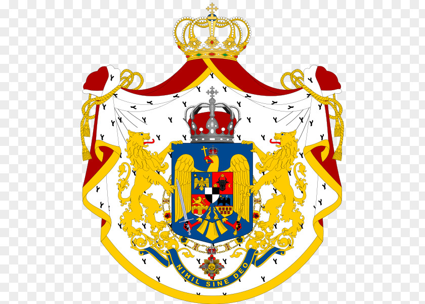 Kingdom Of Romania Coat Arms Flag PNG