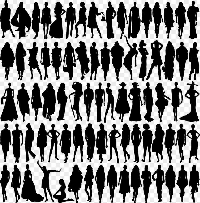 People Model Profile Silhouette Drawing Illustration PNG