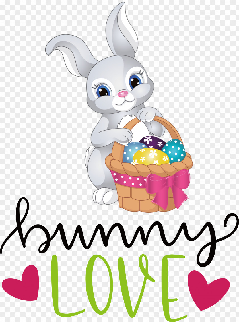 Bunny Love Easter Day PNG