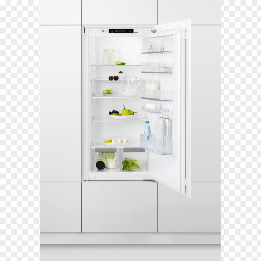 Refrigerator Electrolux EN3487AOO Fridge Freezer Frost Free 239+78Litres Brown European Union Energy Label Freezers PNG