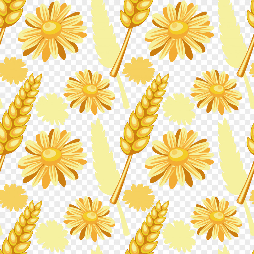 Vector Wheat Background Cartoon PNG