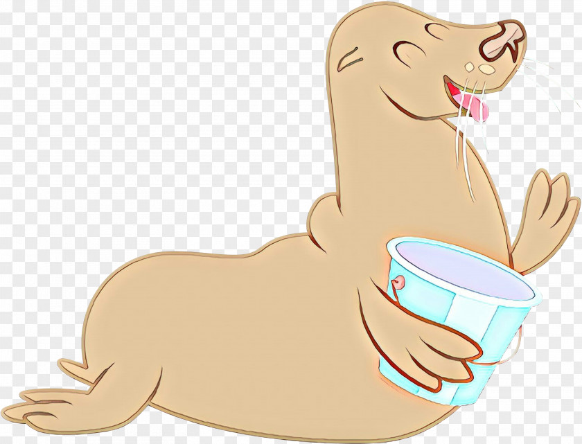 Cartoon California Sea Lion Seal Finger Tail PNG