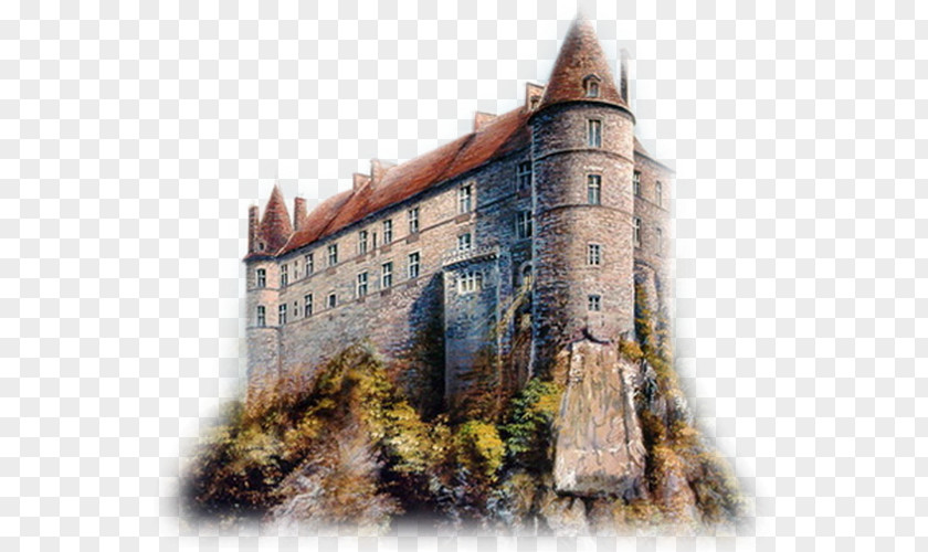 Castle Middle Ages Bran Painting Art PNG