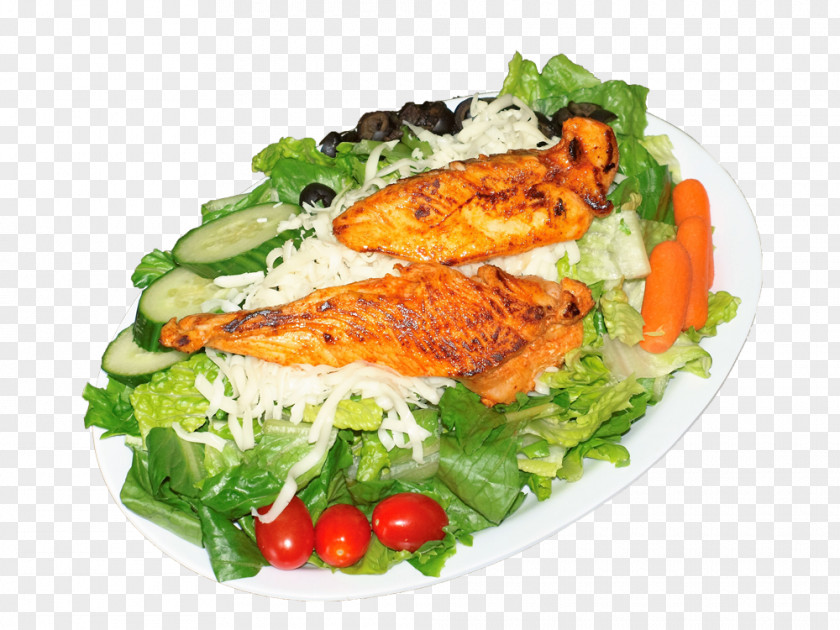 Chicken Salad Caesar Vegetarian Cuisine Leaf Vegetable Garnish PNG