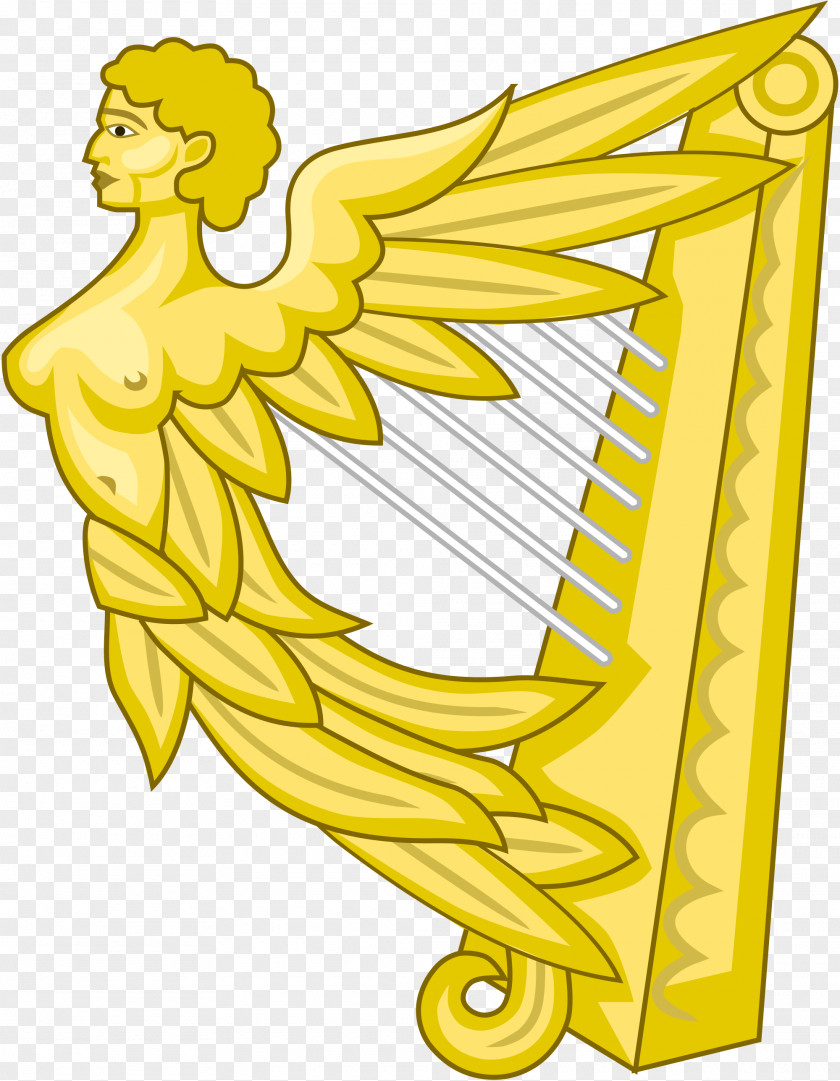 Harp Coat Of Arms Ireland Heraldry PNG