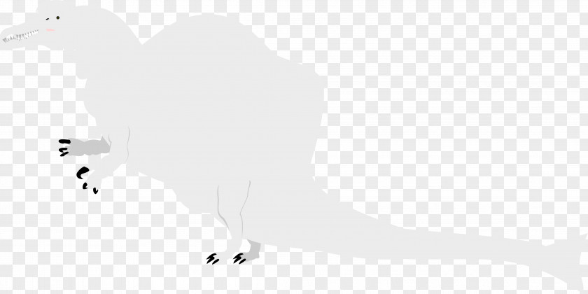 Silhouette Line Art Carnivora White Beak PNG