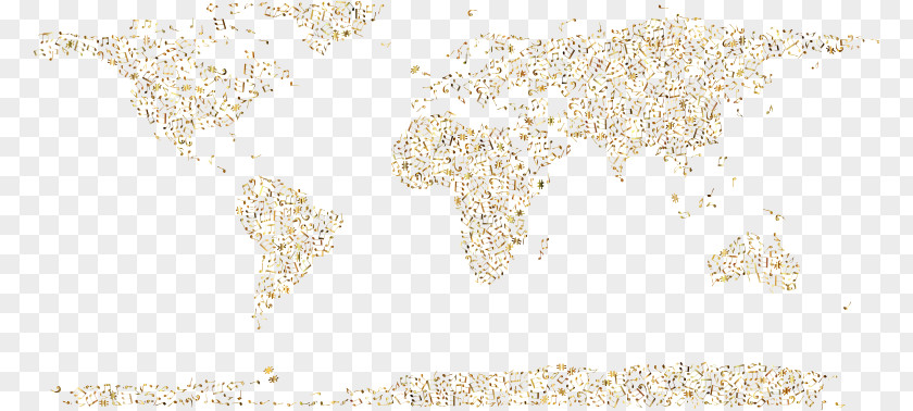 Worldwide Map World Gold Musical PNG