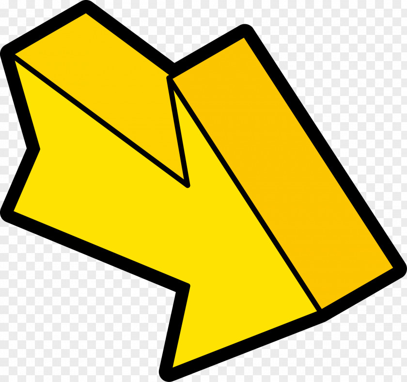 Yellow Solid Arrow Euclidean Vector Clip Art PNG