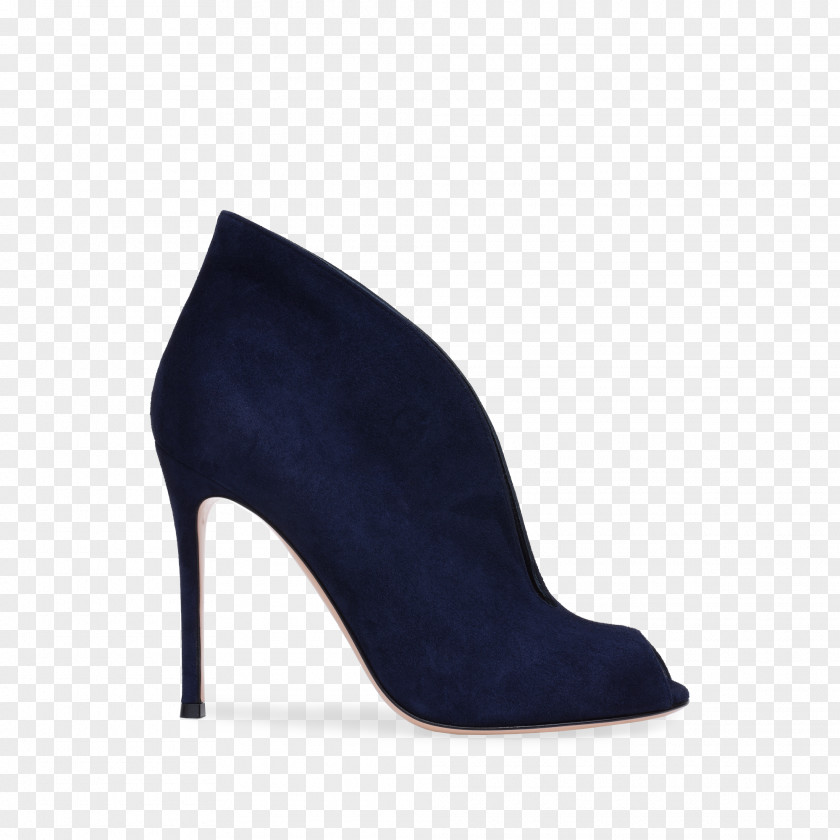 Boot Cobalt Blue Suede Heel Shoe PNG