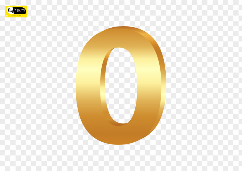 Gold Number Material PNG