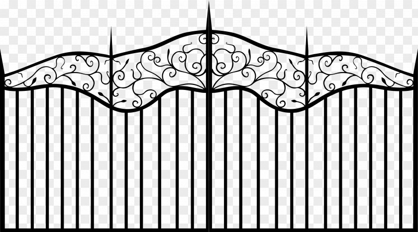 Iron Fence Gate Vector Palisade PNG