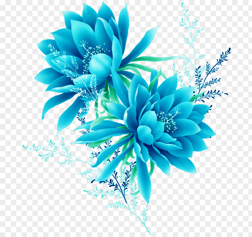 Vascular Plant Electric Blue Background Frame PNG