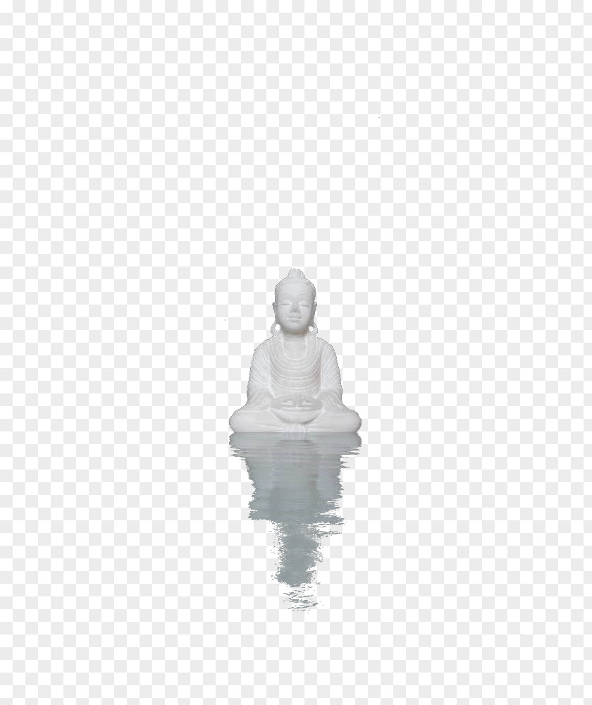 White Jade Buddha Reflection Of The Water Black And Download Clip Art PNG