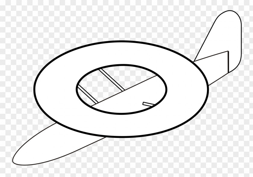 Annular Line Art Airplane Wing Clip PNG