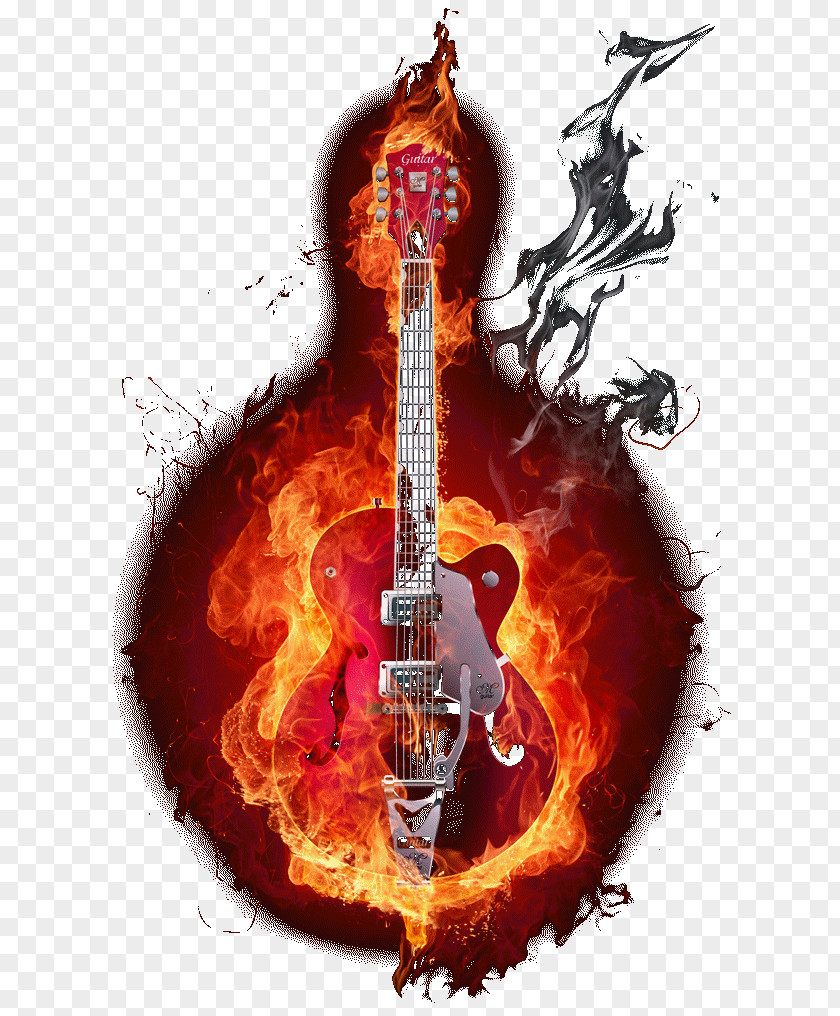 Electric Guitar Rock And Roll Music Bass PNG guitar and roll guitar, fire clipart PNG