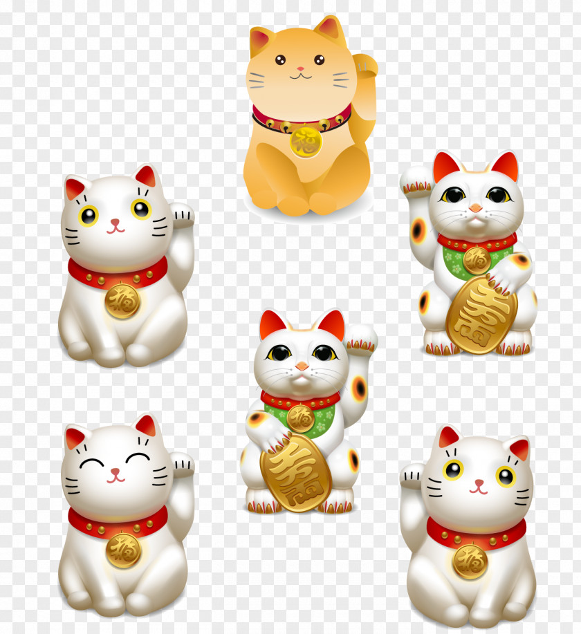 Lucky Cat Animal Japan Maneki-neko Luck Icon PNG