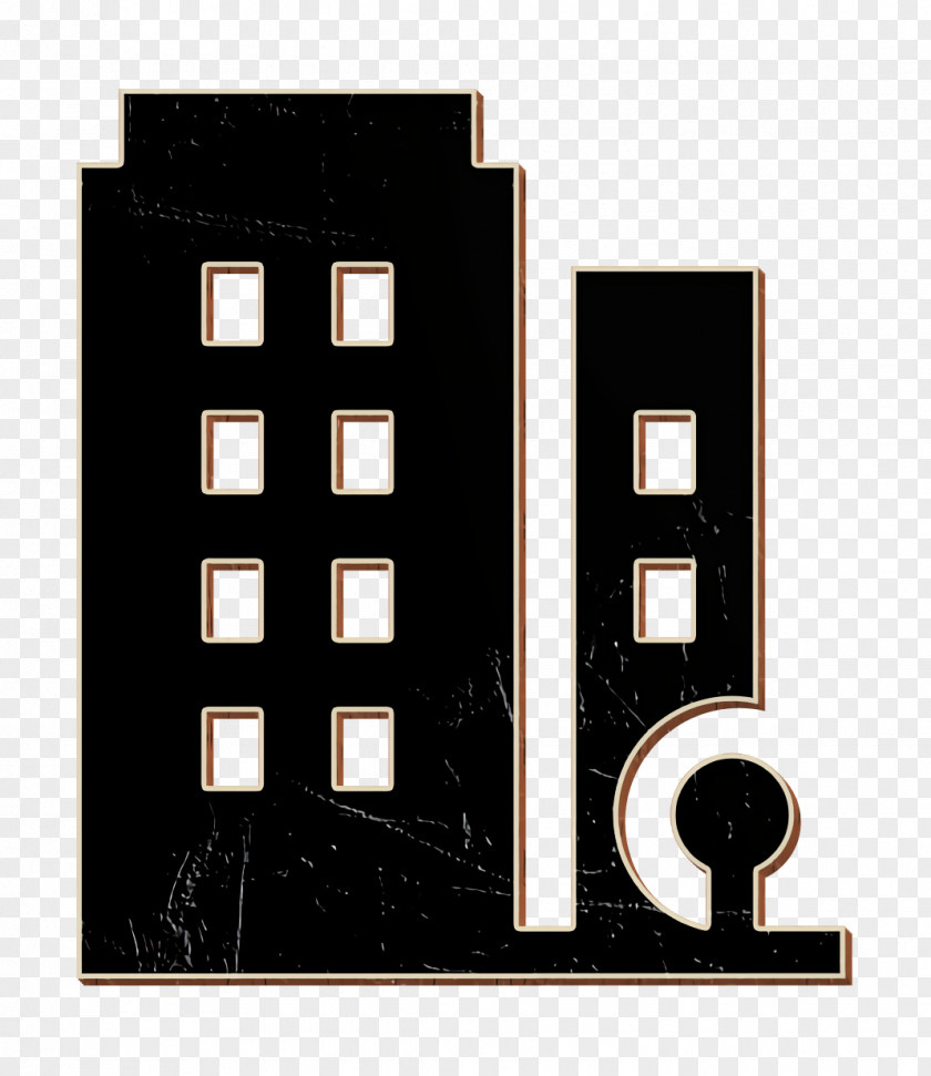 Real Estate Icon Flat Block PNG