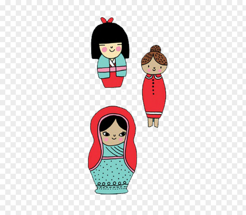 Cartoon Japanese Doll Dolls Kimono PNG