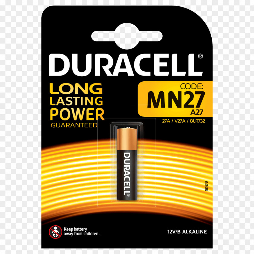 Duracell A23 Battery Alkaline Electric Charger PNG