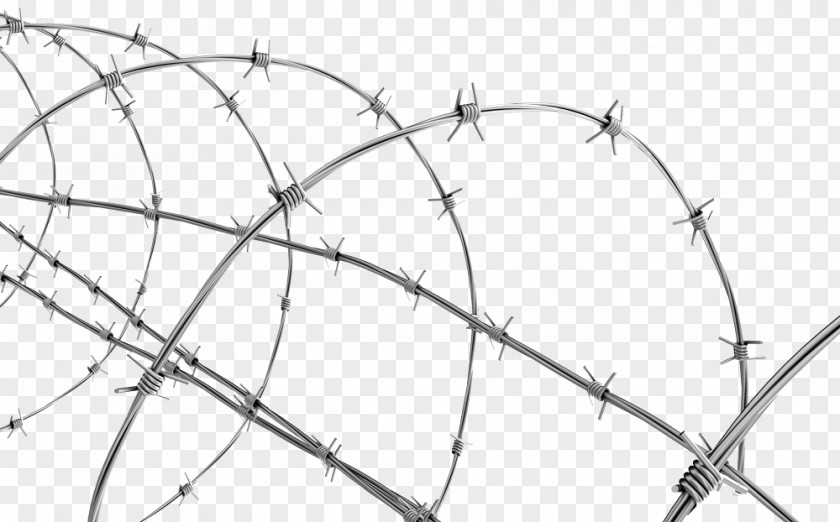 Fence Barbed Wire Chain-link Fencing Tape Borders And Frames PNG