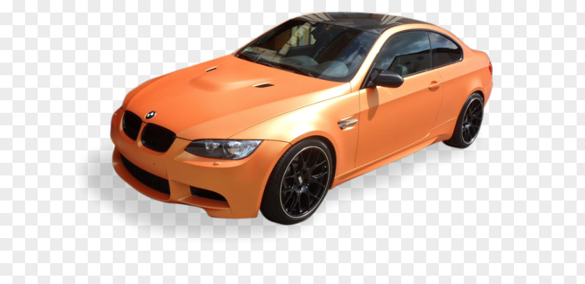 Orange Paint BMW M3 Personal Luxury Car Motor Vehicle PNG