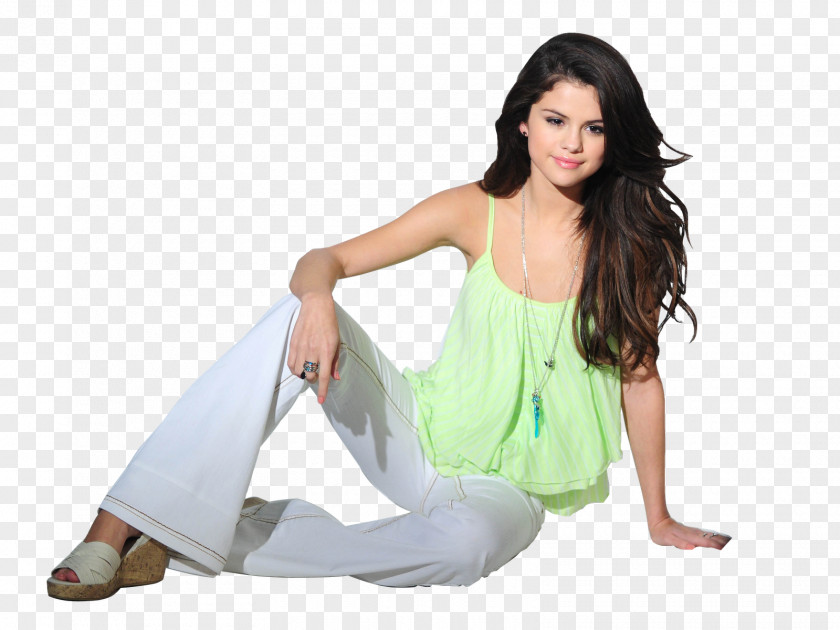 Selena Gomez Hollywood Photo Shoot Desktop Wallpaper PNG