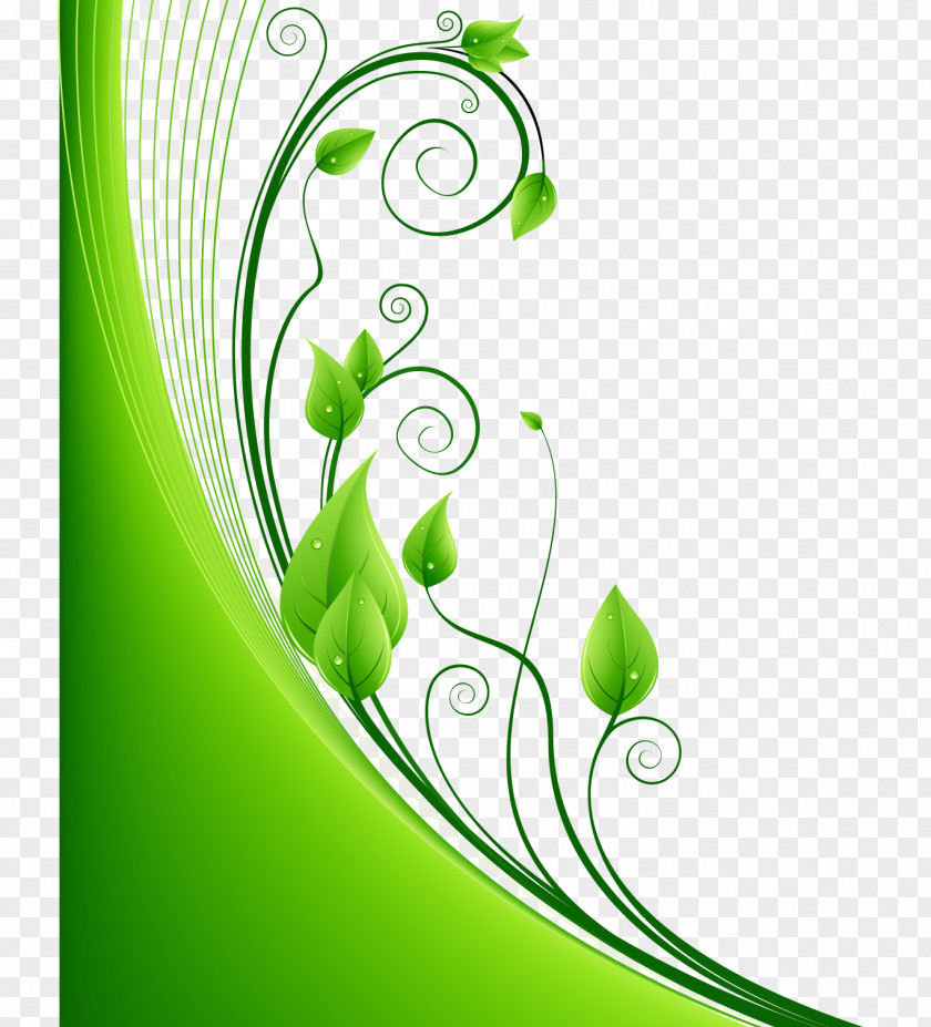Green Leaf Pattern Vector Euclidean PNG