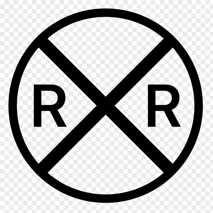 Railroad Tracks Rail Transport Level Crossing Crossbuck Train Traffic Sign PNG
