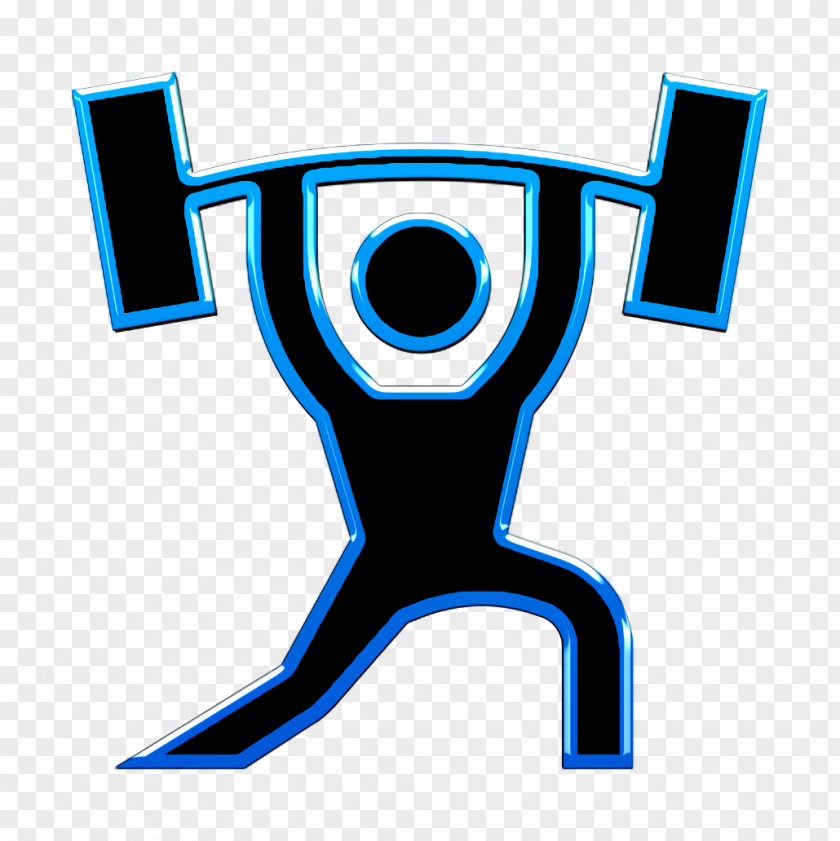 Symbol Electric Blue Sport Icon Weightlift PNG