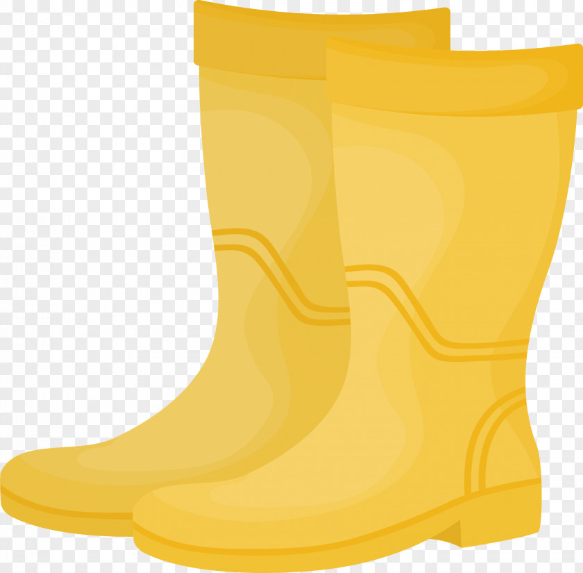 Yellow Rubber Boots Wellington Boot PNG
