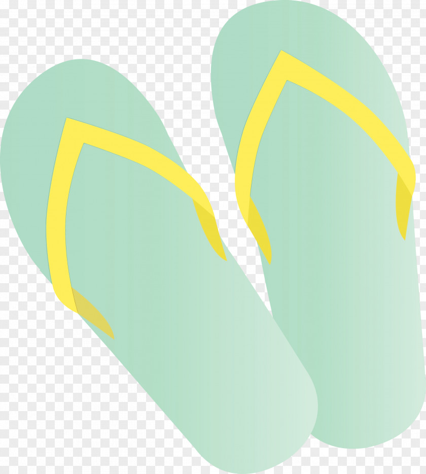 Flip-flops Shoe Yellow Line Meter PNG