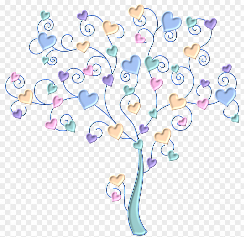Heart Tree Color Violet PNG