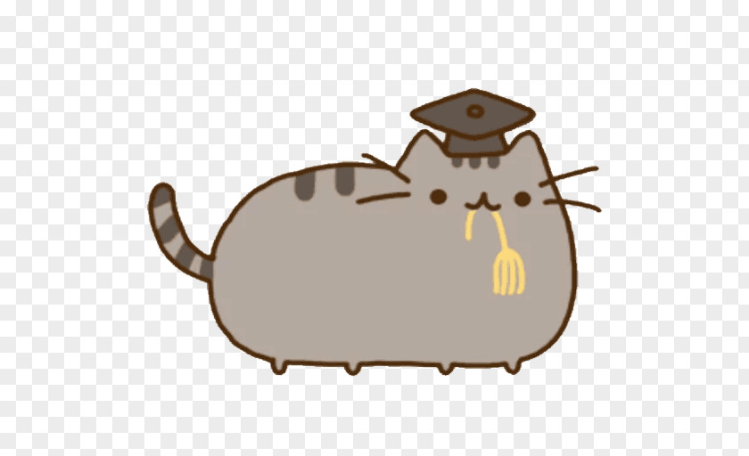 Donut Cartoon Pusheen Cat Graduation Ceremony Telegram PNG