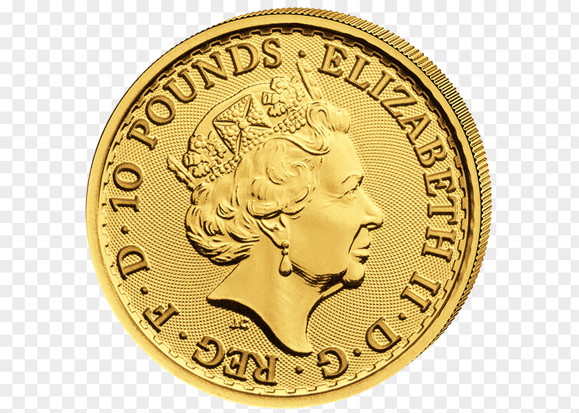 Gold Royal Mint Sovereign Britannia Bullion Coin PNG