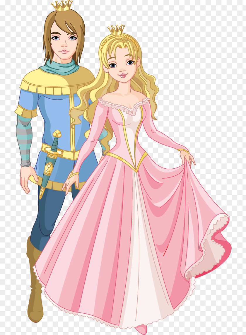 Vector Illustration Prince And Princess Royalty-free Clip Art PNG