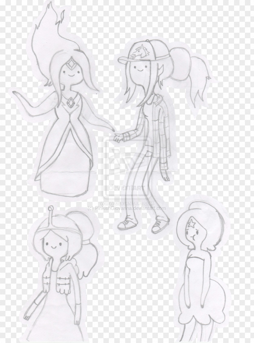 Adventure Time Girls Sketch Human Drawing Illustration Cartoon PNG