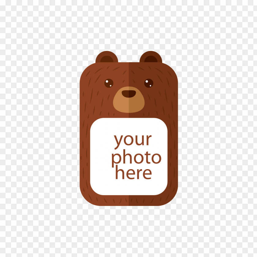 Brown Bear Photo Box PNG