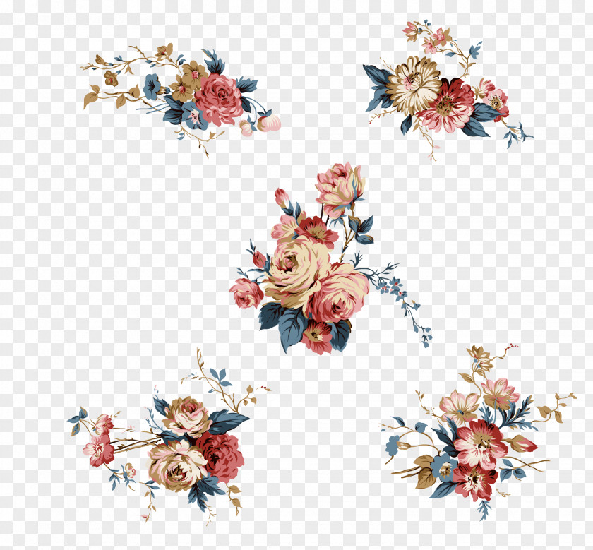 Classical Hand-painted Flowers Tattoo Flower Drawing PNG