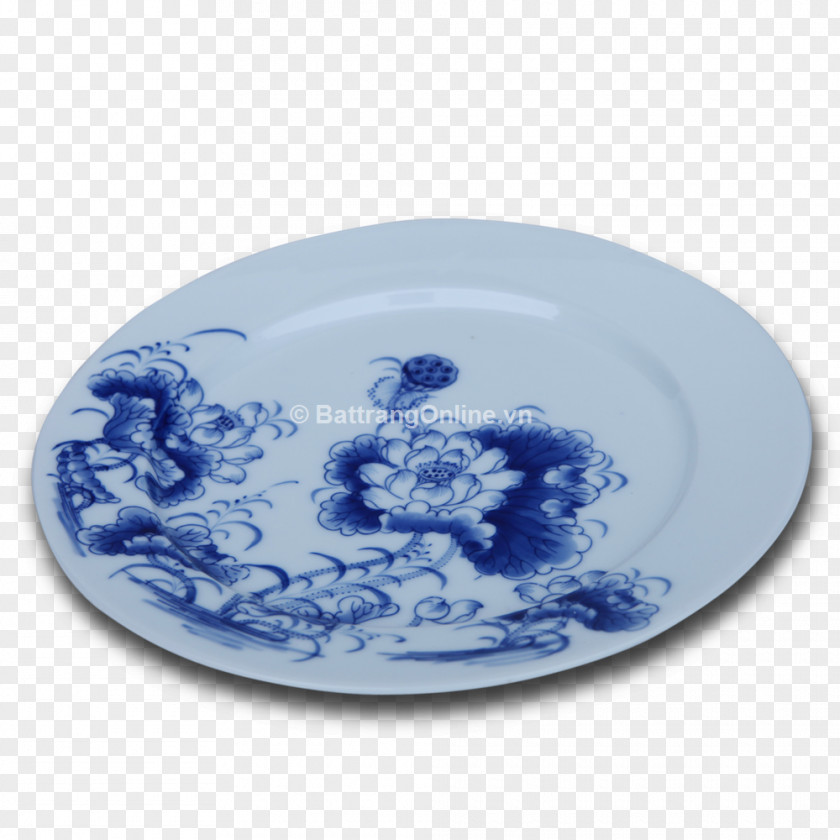 Hoa Sứ Plate Blue And White Pottery Platter Tableware Porcelain PNG