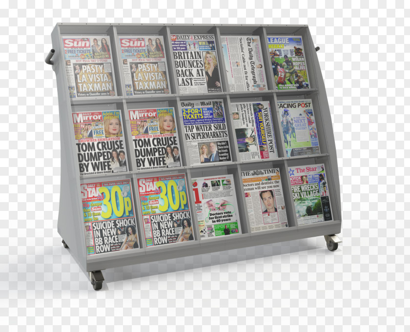 Merchandise Display Stand Newspaper Newsagent's Shop Retail Sales Magazine PNG