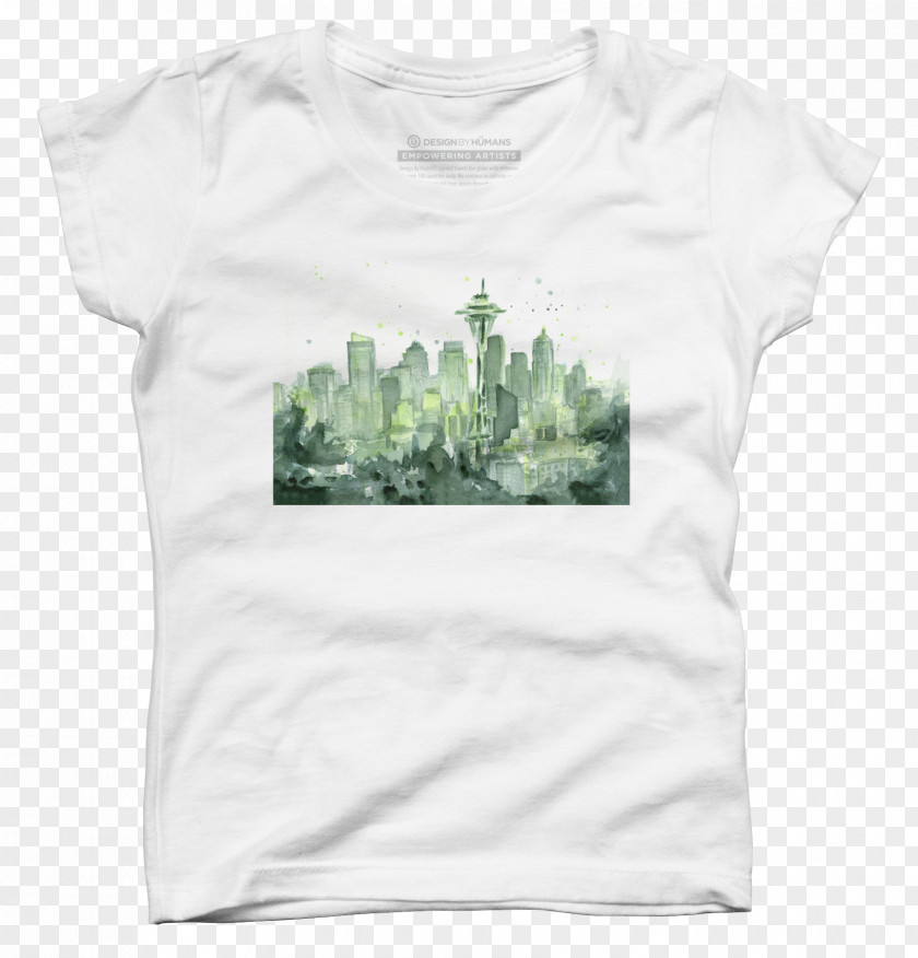 T-shirt Seattle Watercolor Painting Art PNG