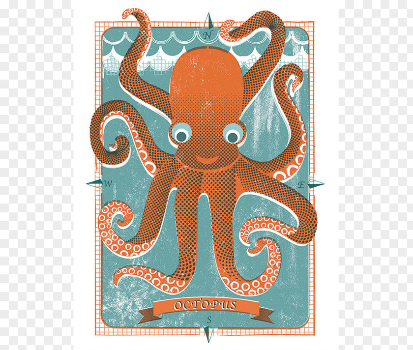 Watercolor Octopus Cephalopod PNG