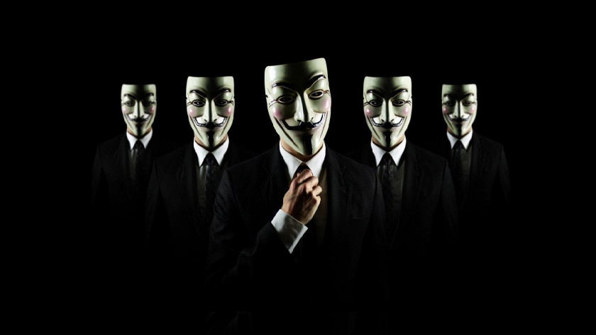 Anonymous Mask Hacker Cyberattack Computer Security PNG